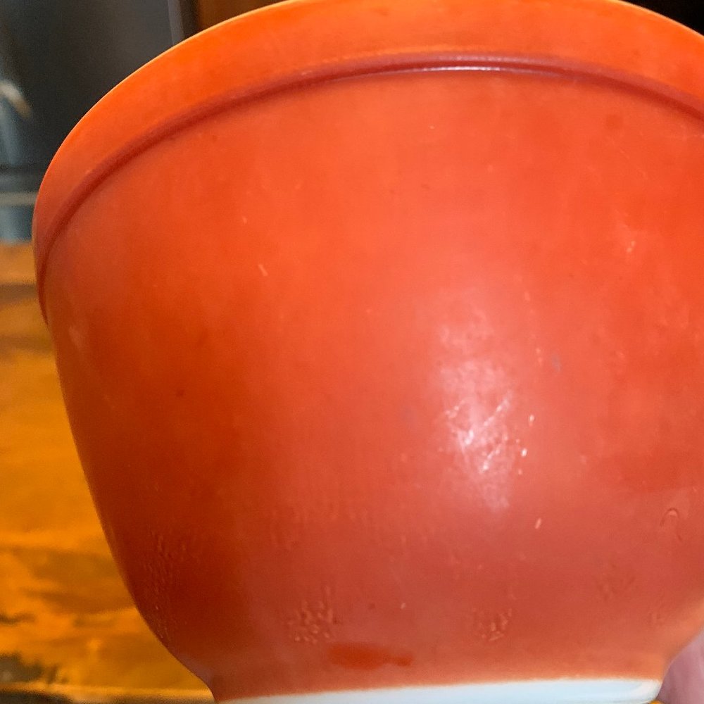 Vintage 1970s HTF Pyrex Earth Tones 400 CRS Burnt Orange/Rust 401-1 1/2 Pt Bowl - Picture 6 of 13